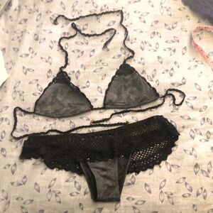 Amazing Tiger Lily Black Lace Bikini